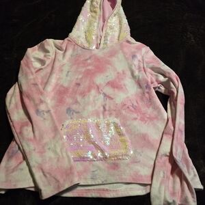 Self Esteem Pink and Purple Tie-Dye Kids Hoodie